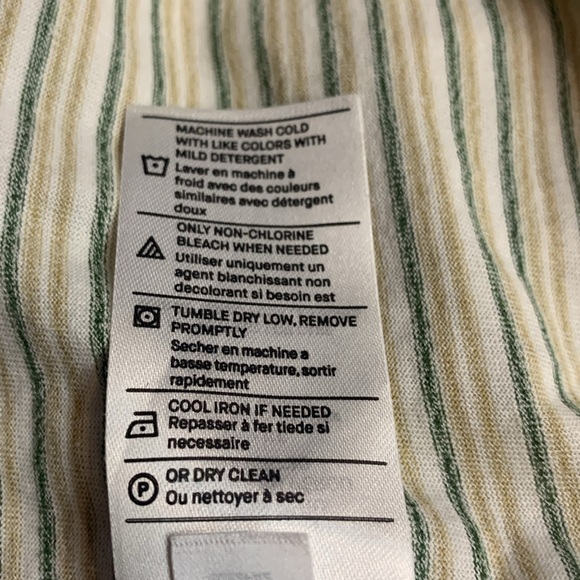 NWOT Vince Slub Stripe Long Sleeve Crew T-Shirt Size Large - Picture 8 of 8